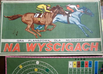 Gra planszowa Na Wyścigach z PRLu Lata 80te