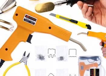 Lutownica Żelazko do Wygładzania Plastiku – 230 mm | Zszywacz z 200 Zszywk…