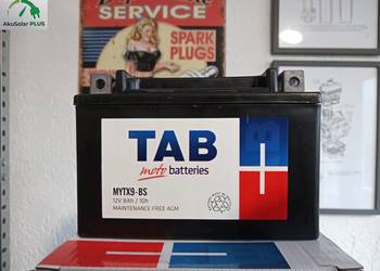 Akumulator motocyklowy TAB YTX9-BS (MYTX9-BS) 12V 8Ah 100A