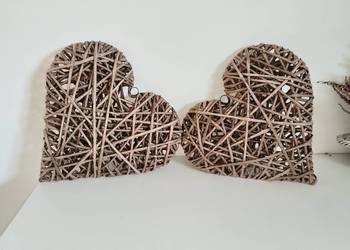 Serca z wikliny papierowej 3D 30cm