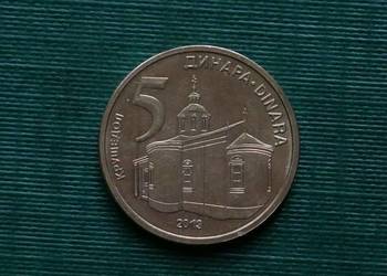 SERBIA - 5 dinarów, 2013r.