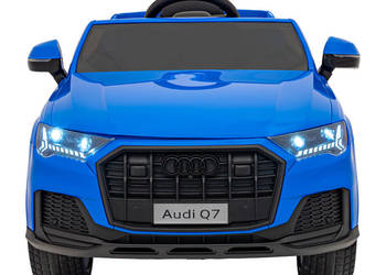 Audi Q7 NEW LIFT Niebieski – 12V, 2x35W, Koła EVA, Ekoskóra, Pilot 2.4GHz