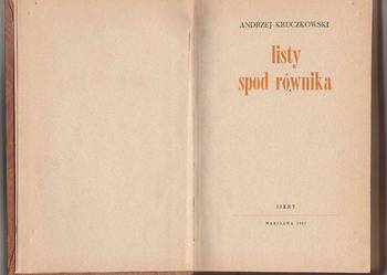 (7196) LISTY SPOD RÓWNIKA – ANDRZEJ KRÓCZKOWSKI
