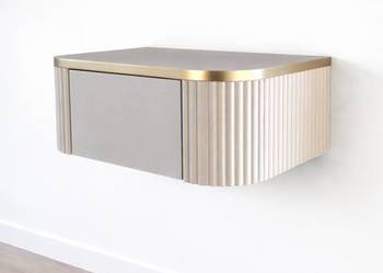 ELEGANCKA SZAFKA NOCNA AURORA, WISZĄCA, NOWOCZESNY DESIGN, AKANT Meble
