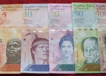 WENEZUELA Kolekcjonerskie Banknoty Zestaw - 6 sztuk UNC