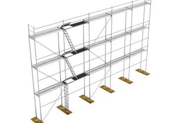 Rusztowanie elewacyjne stal P70 Plettac 120m2
