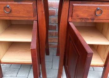 Szafka nocna drewniana 2 szt komplet stolików nocnych (771)