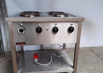 Kuchnia elektryczna 4-płytowa na podstawie otwartej, 9,8 kW, 400 V, 800x700