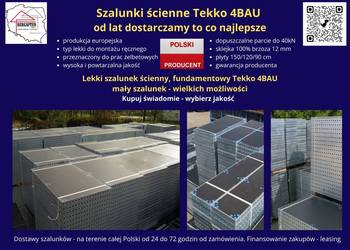 Tekko szalunki fundamentowe 31 m2, szalunki ścienne TekkoJelenia Góra