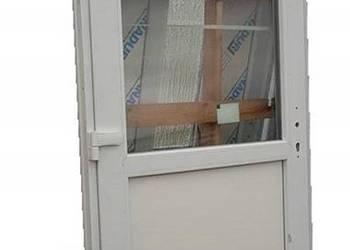 DRZWI ZEWNĘTRZNE PCV Sklepowe Nowe 100x210 BIAŁE