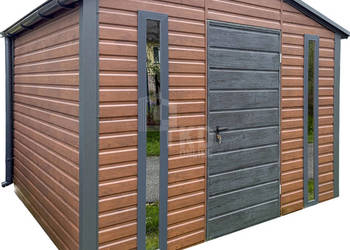Schowek domek ogrodowy 3x3m drzwi 2x okno drewnopododobny rynny TKD413