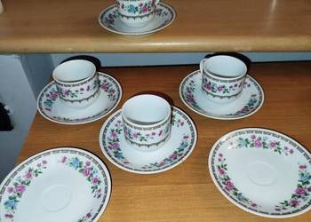 Zestaw kawowy sygnowany chińskim LOGO pięknie malowana porcelana Zestaw kawowy sygnowany chińskim LOGO pięknie malowana porcelana