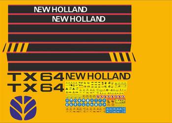 Naklejki New Holland Tx 64 Tx 65 i inne modele