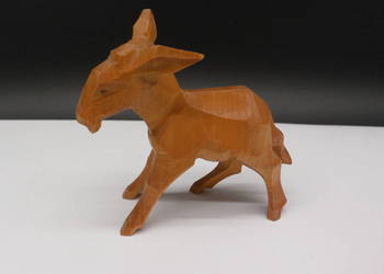 Drewniana Figurka Osiołka – Vintage, Rękodzieło