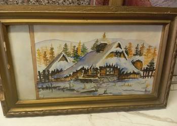 Porządki domowe stara akwarela