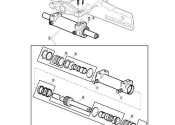 John Deere 6110 - oś przednia - siłownik hydrauliczny AL117713