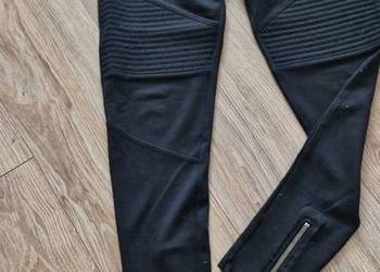 legginsy rozm 40 L czarne zamki zip