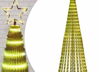 vidaXL Choinka LED 475 LEDs Ciepła biel 247 cm（SKU:4016396）