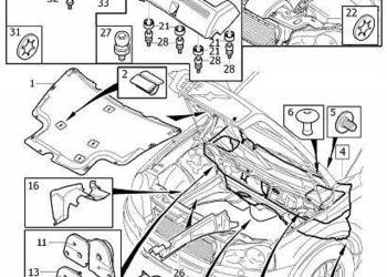 VOLVO XC90 wygluszenie sciany grodziowej silnik OE