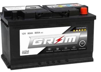 Akumulator GROM AGM START&STOP 80Ah 810A Prawy Plus