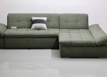 TOJ Narożnik z funkcją spania zielony kolor rozkładana rogówka salon sofa