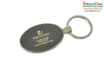 Brelok metalowy jednostronny grawer 100 szt.