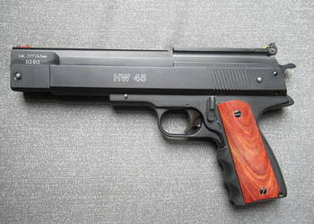 Pistolet wiatrówka Weihrauch HW45 + okładziny, walizka, przejściówka