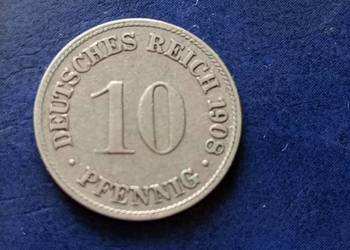 Stare monety 10 fenig 1908 D NIemcy