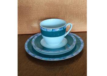 Mitterteich Bavaria porcelanowy zestaw herbaciano kawowy filiżanka talerzyk