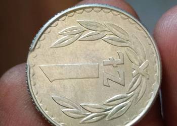 Sprzedam monete 1 zloty 1987 rok odkroj blachy nnnn