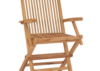 Składane krzesła ogrodowe 8 szt. lite drewno tekowe WM-3096595