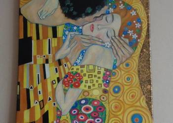 Obraz olejny "Pocałunek" Klimt, 50/40 cm