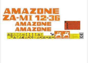 Naklejki Amazone ZA-MI 12-36  mocny klej,odporne, lamiant UV
