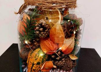 Dekoracja świąteczna w słoju