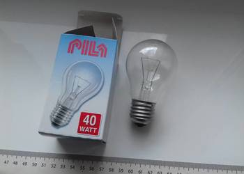 Żarówka wolframowa E27 40W 415lm, Pila w pudełku, kolor przezroczysty, nieu