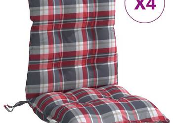 vidaXL Poduszki na krzesła z niskim oparciem, 4 szt.