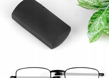 Składane okulary do czytania z etui małe do torebki kieszeni +2,0 czarne