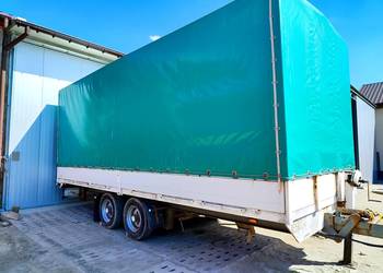 Przyczepa tandem platforma plandeka rolnicza ciężarowa samochodowa stelaż