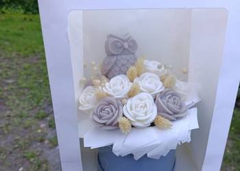 Flower box kwiatowy ze świec sojowych