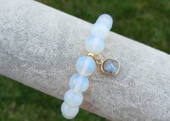 Bransoletka z Opalu i Labradorytem w okuciu
