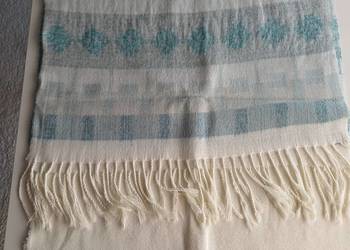 Szalik biało niebieski 200x48cm