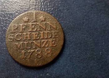 Stare monety 1 fenig 1788 Niemcy