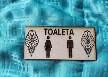 Tabliczki informacyjne WC  i pomieszczenie prywatne sklejka