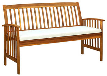 Ławka ogrodowa z poduszką 147 cm lite drewno akacjowe WM-312134