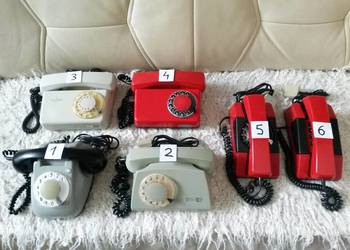 Stary TELEFON PRL stacjonarny tarczowy RWT, Tulipan, Bratek