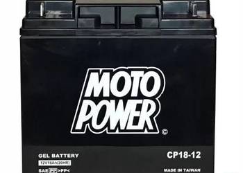 Akumulator motocyklowy 12V 18Ah MotoPower CP18-12