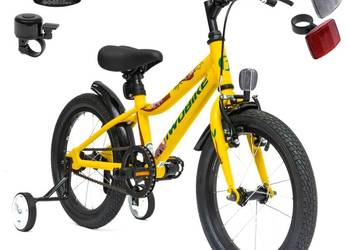 Rower Dziecięcy 16" Chłopięcy Dziewczęcy IWOBIKE Kółka Boczne Dzwonek