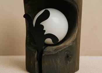 Lampa stojąca drewniana "Handmade"