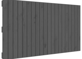 Wezgłowie łóżka szare 1275x3x60 cm lite drewno sosnowe WM-824840