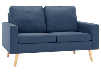 2-osobowa sofa niebieska tapicerowana tkaniną WM-288707